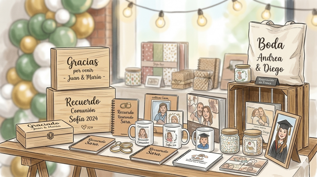 Ideas de regalos personalizados  para graduaciones, comuniones y bodas en Salamanca